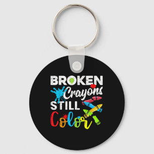 Porte-clés Crayons cassés couleur encore Chemise santé mental