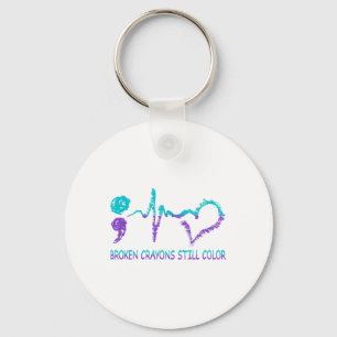 Porte-clés Crayons cassés Toujours Couleur Suicide Prévention