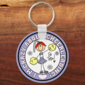 Porte-clés Crazy À propos Cheerleader T-shirts et cadeaux (Recto)