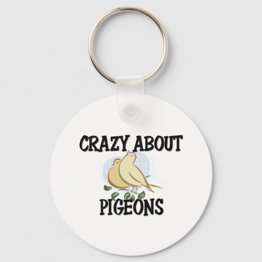 Porte-clés Crazy à propos des pigeons (Recto)
