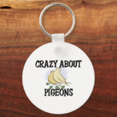 Porte-clés Crazy à propos des pigeons (Recto)