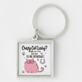 Porte-clés Crazy Cat Lady? Funny Cat Lover Gift  (Devant)