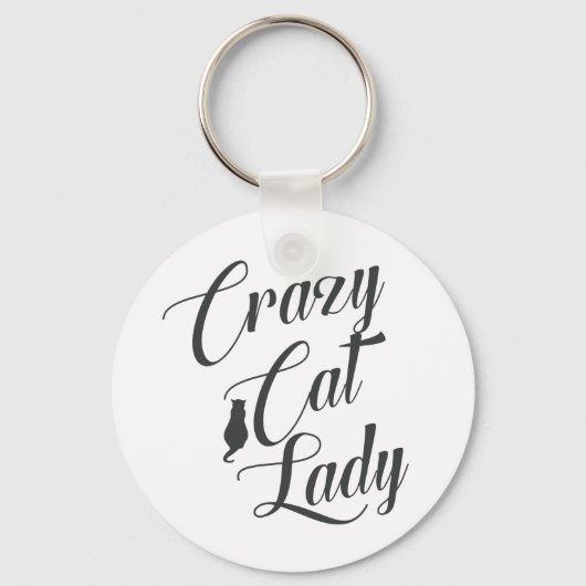 Porte-clés Crazy Cat Lady Pet Amoureux des chats (Recto)