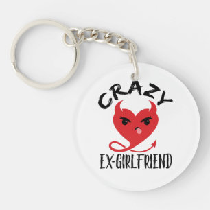 Porte-clés Crazy Ex Girlfriend Drôle Diable Rouge Coeur