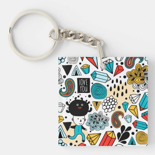 Porte-clés Crazy head (Devant)