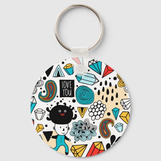 Porte-clés Crazy head (Recto)