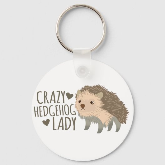 Porte-clés crazy hedgehog lady (Recto)