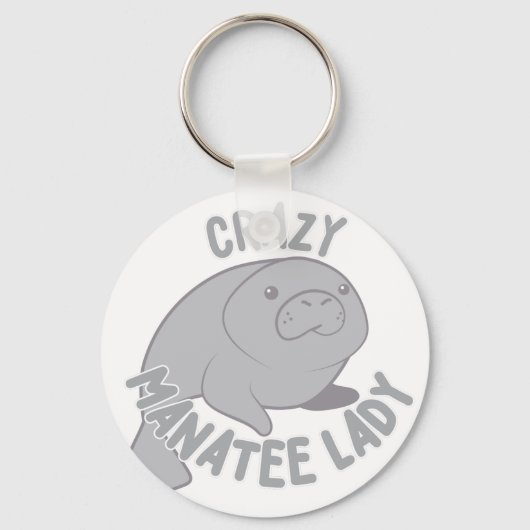 Porte-clés Crazy Manatee Lady (Recto)