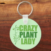 Porte-clés Crazy Plante Lady Cute Green Botaniste (Verso)