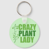Porte-clés Crazy Plante Lady Cute Green Botaniste (Verso)
