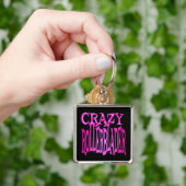 Porte-clés Crazy Rollerblader en rose (main)