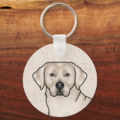 Porte-clés Cream Labrador Retriever Art Cute Lab Portrait (Recto)