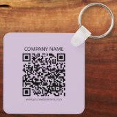 Porte-clés Create a QR Code | Pale Lavender Violet (Verso)