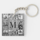 Porte-clés Create Your Custom Photo Collage Rustic Farmhouse (Dos)