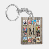 Porte-clés Create Your Custom Photo Collage Rustic Farmhouse (Devant gauche)