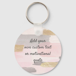 Porte-clés Create Your Own Custom Quote - Pink Gold