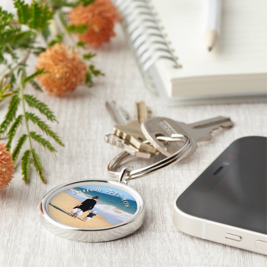 Porte-clés Create Your Own Photo Keychains Gift Custom Text (Côté)