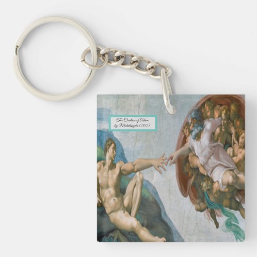Porte-clés Création d'Adam par Michel-Ange (Devant)