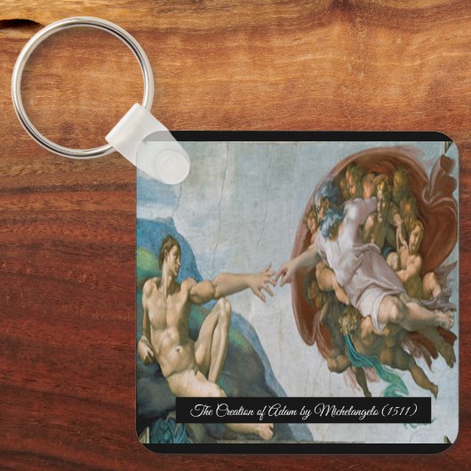 Porte-clés Création d'Adam par Michel-Ange (Recto)