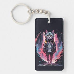 Porte-clés Création de chat mignon stylé
