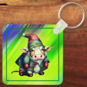Porte-clés Création de lutin de Noël vache-83456 (Verso)