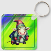 Porte-clés Création de lutin de Noël vache-83456 (Dos)