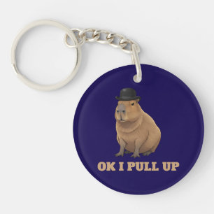 Porte-clés Création de mème de capybara tendance et drôle