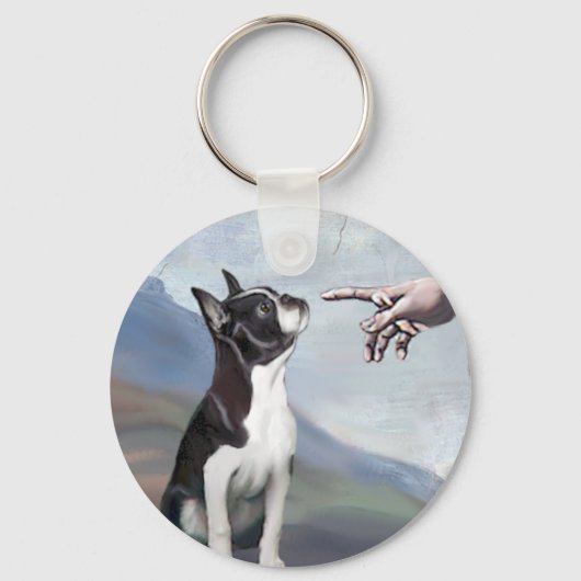 Porte-clés Création du Boston Terrier (#3) (Recto)