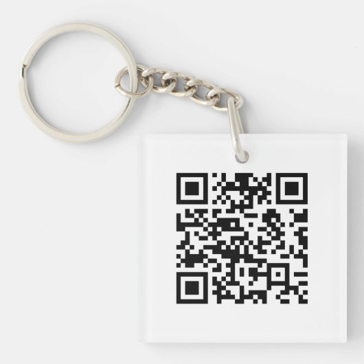 Porte-clés Création instantanée de code QR (en entrant votre (Devant)