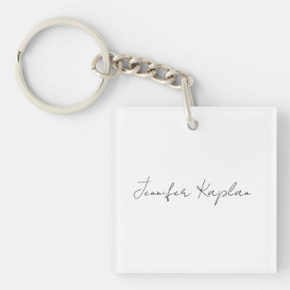 Porte-clés Creative classique blanc minimaliste professionnel
