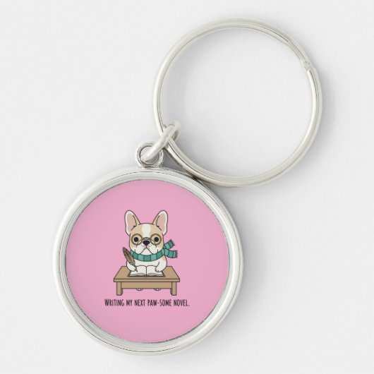 Porte-clés Creative Genius French Bulldog Pink Accessory (Devant)