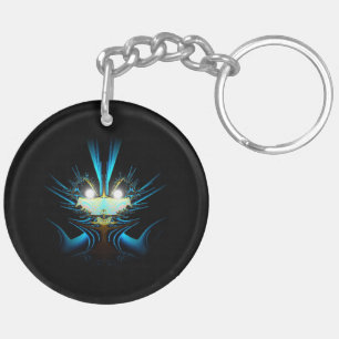 Porte-clés Créature aux yeux lumineux bleu lumineux