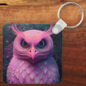 Porte-clés Créature hybride Murloc/Chouette rose (Verso)