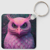 Porte-clés Créature hybride Murloc/Chouette rose (Dos)
