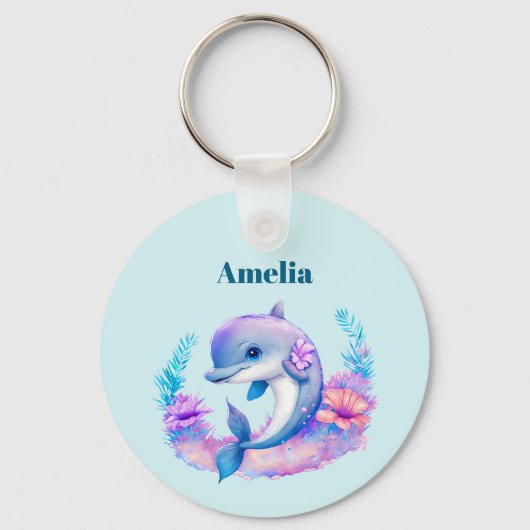 Porte-clés Créature Mer Dauphin Cute (Verso)