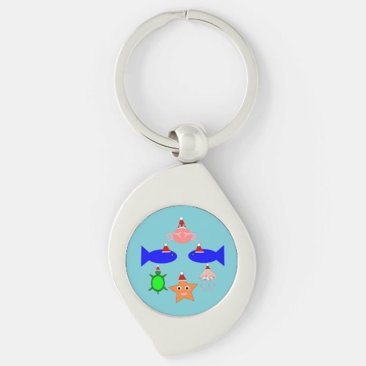 Porte-clés Créatures de la mer de Noël (Devant)