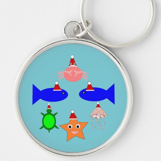 Porte-clés Créatures de la mer de Noël (Devant)