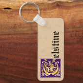 Porte-clés Créatures mythiques rectangulaires Capital décorat (Recto)