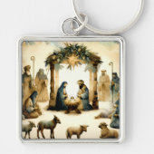Porte-clés Crèche de Noël (Devant)