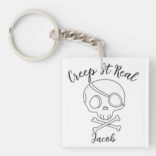 Porte-clés Creep It Real Halloween éffrayant boo (Devant)