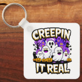 Porte-clés Creepin'It Real | Éffrayant Halloween Design Fun (Recto)