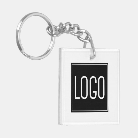 Porte-clés Créer soi-même - Logo professionnel (Devant gauche)