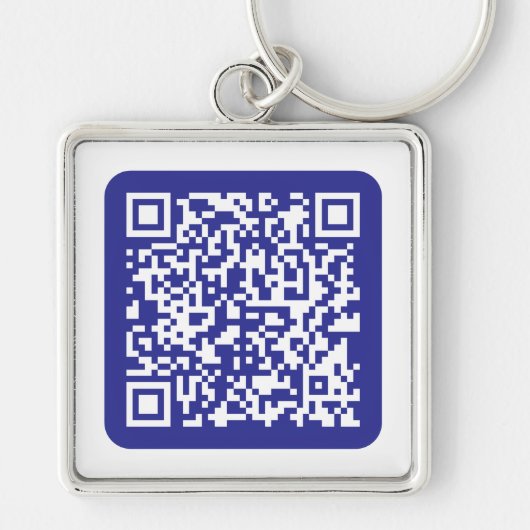 Porte-clés Créer un code QR analysable | Bleu foncé modifiabl (Devant)