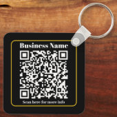 Porte-clés Créer un code QR d'entreprise scannable instantané (Verso)