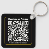 Porte-clés Créer un code QR d'entreprise scannable instantané (Dos)