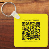 Porte-clés Créer un code QR | Facilement visible jaune vif no (Recto)
