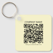 Porte-clés Créer un code QR | Jaune pâle (Recto)