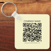 Porte-clés Créer un code QR | Jaune pâle (Recto)