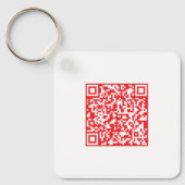 Porte-clés Créer un code QR rouge numérisable (modifiable) (Recto)