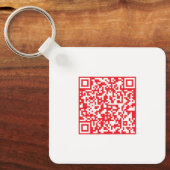 Porte-clés Créer un code QR rouge numérisable (modifiable) (Recto)